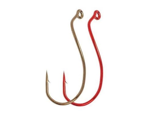 100 Matzuo 900060 Red Live Bait Death Roll Fish Hooks size 1/0 - Picture 1 of 2
