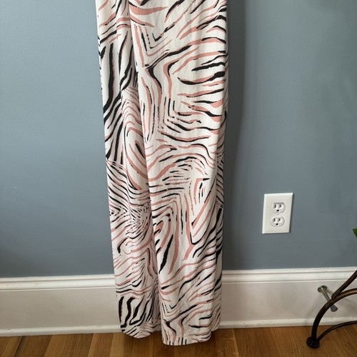 Rachel Rachel Roy Animal Print Maxi Dress Pink Cream Black. Size Small NWT - Picture 2 of 15