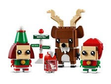Lego 40353 Brickheadz Reindeer Elf and Elfie Toy Christmas Decorations Retired