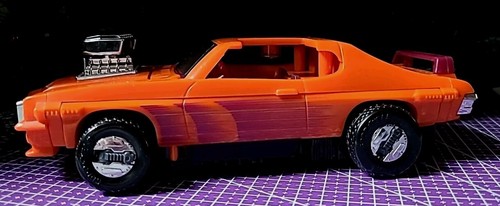 1986 Kenner Mask Stinger GTO Fahrzeug M.A.S.K. Spielzeug orange mit Kette - Bild 2 von 9