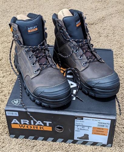 Ariat® Herren Lauffläche 6 Zoll Stahlzehe Wasserdicht Arbeitsstiefel 10034673 NEU