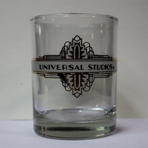Logotipo de vidrio de rocas antiguas recuerdo de Universal Studios de la década de 1990 - Imagen 4 de 10