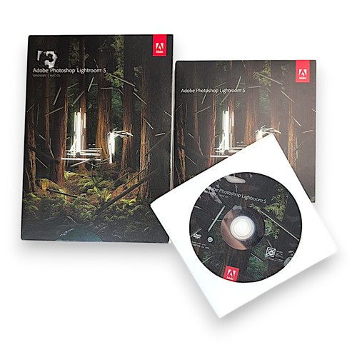 Adobe Photoshop Lightroom 5 Software DVD w/ Serial Number Disc Case - Picture 3 of 3