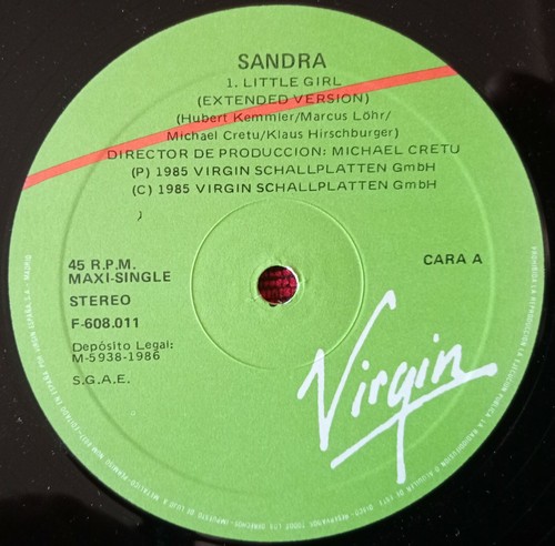 SANDRA (Cretu) ** Little Girl ** ORIGINAL 1986 Spain 12" Single - Picture 3 of 4