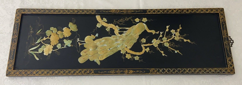Vintage Wall Panel w Mother Of Pearl Bird Art Chinese Pavilion Expo 88 Brisbane - Picture 4 of 19