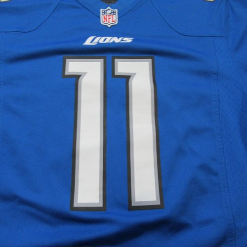 Nike Detroit Lions Football Jersey Blue Medium Official On Field NFL Jones - Picture 4 of 9
