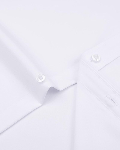 Men's Short Sleeve Dress Shirt, Wrinkle-Free Solid Button-Down with Pocket - Picture 40 of 227