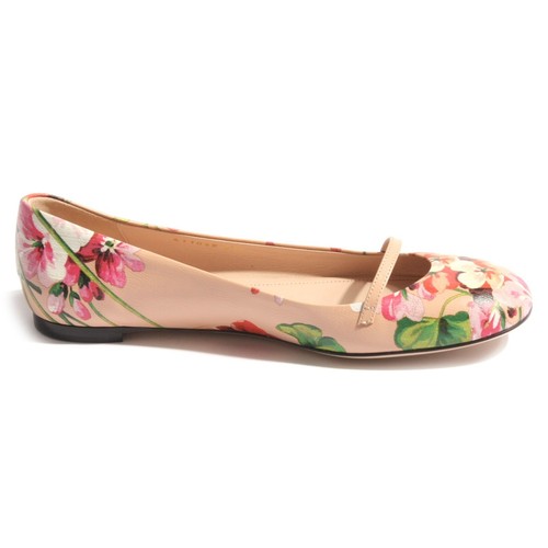 B0174 ballerina scarpa donna GUCCI rosa fiori shoes women - Imagen 2 de 4