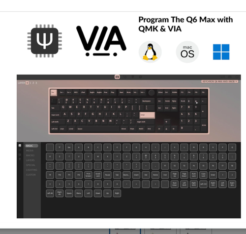 Keychron Q6 Max Wireless Custom Mechanical Keyboard, 2.4 GHz Bluetooth QMK Fu... - Picture 4 of 10