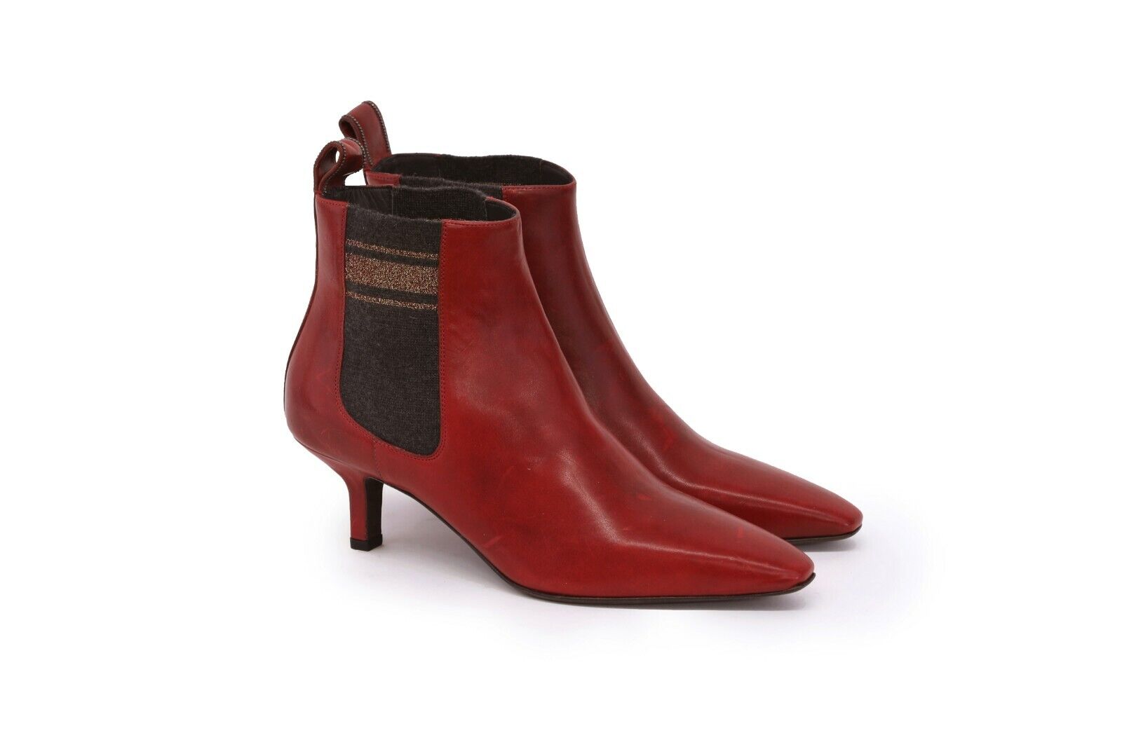 Nwob 1295 BRUNELLO CUCINELLI Cuero + detalle con cuentas Chelsea Botines 37 7US A191 Nwob 1295 BRUNELLO CUCINELLI Cuero + detalle con cuentas Chelsea Botines 37 7US A191