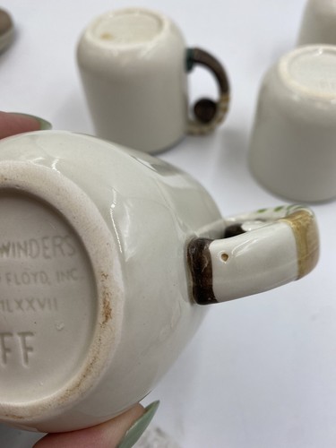 Fitz & Floyd Mugs Side Winders Man For Handles Cups Set Of 4 - Picture 12 of 13