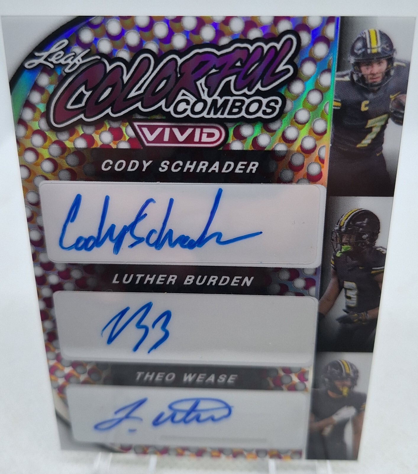 2024 Leaf Metal Cody Schrader Theo Wease Luther Burden Triple Auto 4/6 Missouri
