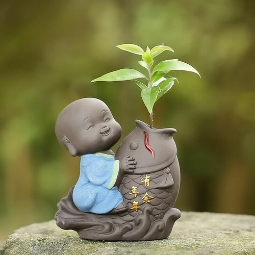 Small Vase Decoration Yixing Zisha Little Monk Tea Pet China Tea Play Creative - Picture 10 of 25