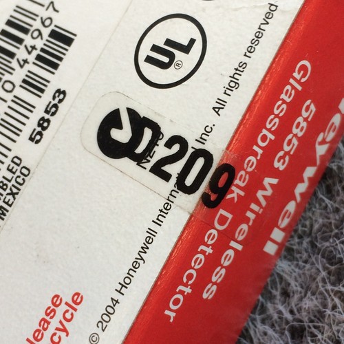 Honeywell 5853 Wireless Glass Break Sensor New Sealed - NOS NEW OLD STOCK - Picture 5 of 5