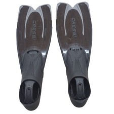 NEW Men's Cressi Agua Full Foot Snorkel Fins - Black 6.5-7.5 US Men's Shoe Size