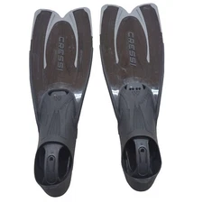 NEW Men's Cressi Agua  Full Foot Snorkel Fins - Black 9.5-10.5 US Men's Shoe