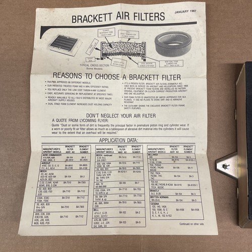 Airplane Air Filter Brackett BA-5710 - Picture 4 of 12