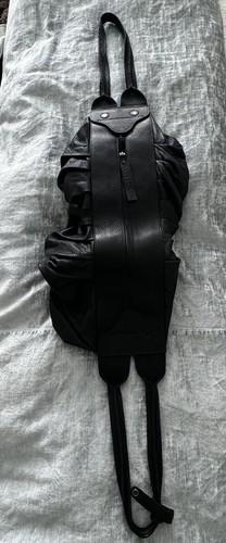 $ 750 RARE FULLUM & HOLT BLACK LAMBSKIN LEATHER CUBIST SHOULDER BAG NEW LARGE - Picture 4 of 10