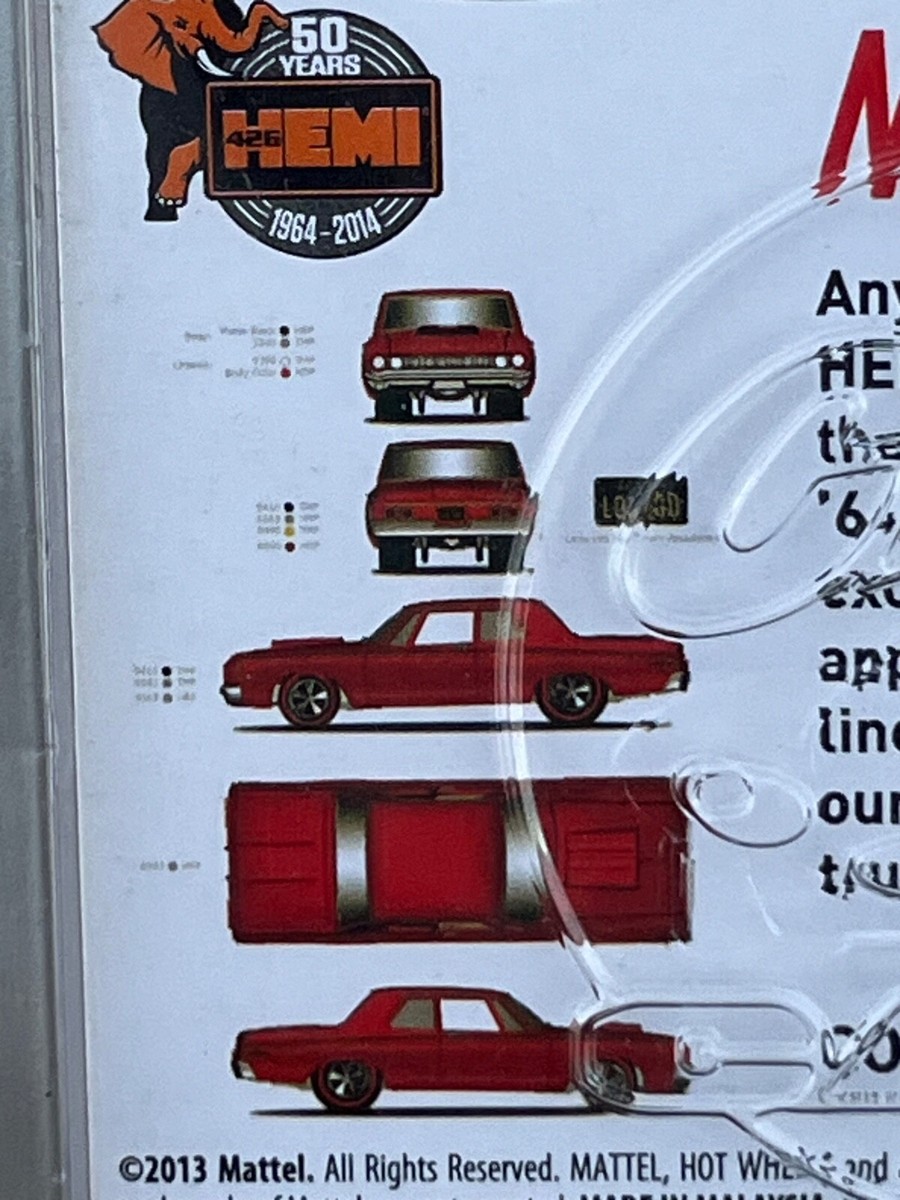 2014 Hot Wheels RED '64 Dodge 330 Redline Club RLC Neo
