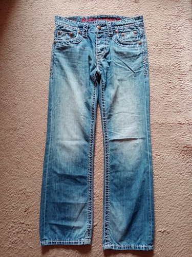 JEANS UOMO MOTO VINTAGE OLIMP LIVE & FIGHT biker uomo anni 90 TAGLIA 31/32 - Foto 3 di 21