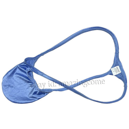 Men Silk Glossy Micro Thong Male Bulge Pouch Underwear Swim Bikini Posing Tangas - Picture 26 of 45