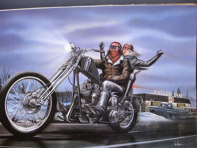 Art print poster canvas David Mann Biker Art Motorcycle Art print poster canvas David Mann Biker Art Motorcycle