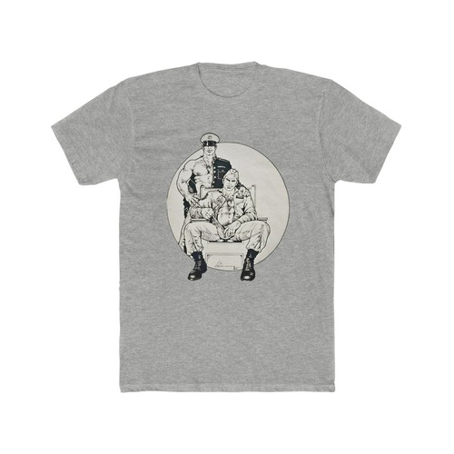 Etienne Dom/Sub 2 Lederuniform Gay Herren Baumwolle Crew T-Shirt - Bild 8 von 13