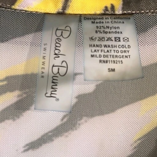 Camisa de Playa Beach Bunny Sienna Cubrir Estampado Animal Abotonada Pequeña Foto 3 de 4