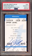 Connor Bedard Signed 2023 NHL Draft Full Ticket #1 Pick Psa GEM MINT 10/AUTO 10