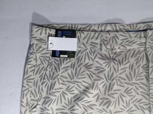 Clearance- Size 40 Roundtree & Yorke Performance Chino Shorts Floral 9"I W. Gray - Picture 4 of 9