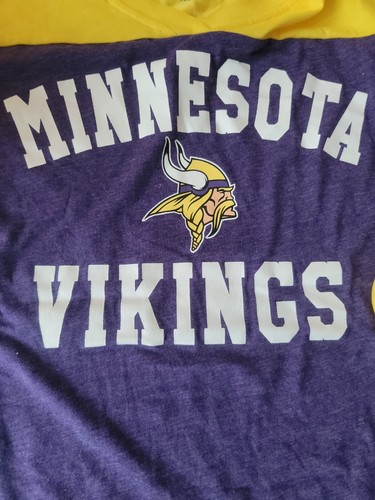 Minnesota Vikings Hands High NFL Women's SZ-XL Purple Logo T-Shirt New w/Tags - Picture 7 of 9