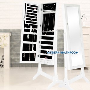 Floor Stand Mirrored Jewellery Cabinet Full Body Mirror Storage Box Image Is Loading Floor Stand Mirrored Jewellery Cabinet Full Body Mirror