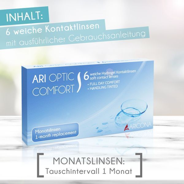 Kontaktlinsen mit Stärke 6Er Box Weiche Comfort Monatslinsen BC 8.6 mm DIA 14.2