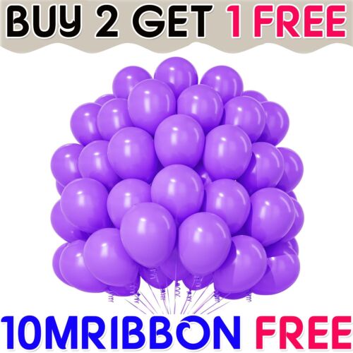 100 X Latex PLAIN BALOON BALLONS helium BALLOONS Quality Party Birthday Wedding - Picture 15 of 19
