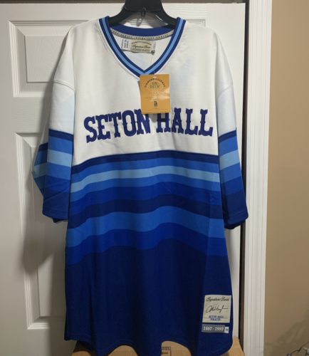NEW DEFECTS HEADMASTER MO VAUGHN THROWBACK BASEBALL JERSEY SETON HALL PIRATES 56