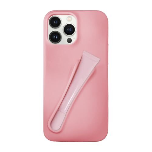 Lip Gloss Phone 14 Pro Case - Premium Silky Silicone Lip and iPhone 14 Pro Pink - Picture 2 of 8