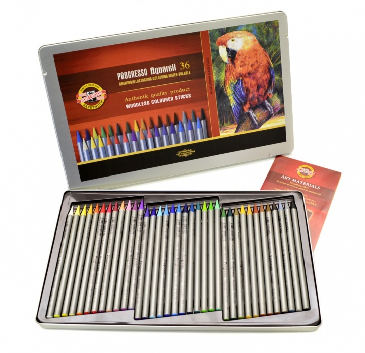 Watercolor Pastel PROGRESSO Woodless Pencil Set KOH-I-NOOR 8786 8785 Nieuw, hoge kwaliteit