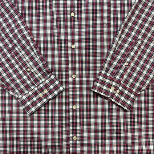 ROUNDTREE & YORKE Camicia Uomo LS TravelSMART Performance Rossa Small Plaid 4XB NUOVA CON ETICHETTE - Foto 2 di 10