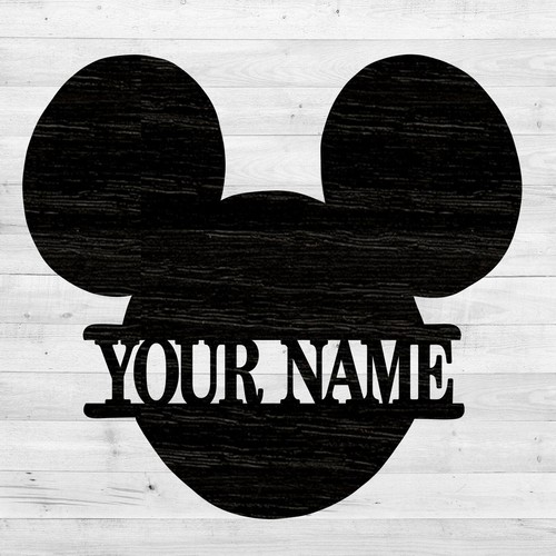 Personalized Mickey Mouse Name sign, Wood plaque sign,wood Crafts - Picture 6 of 6