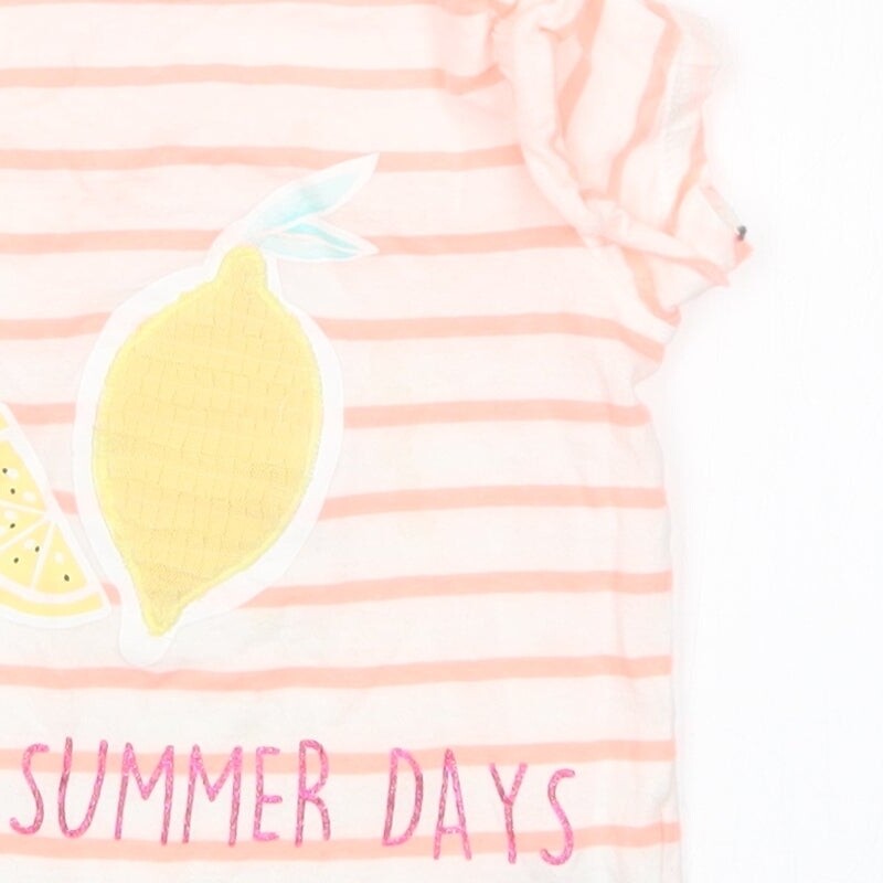 Primark Girls Striped Cotton Blend T-Shirt Size 18-24 Months image 10