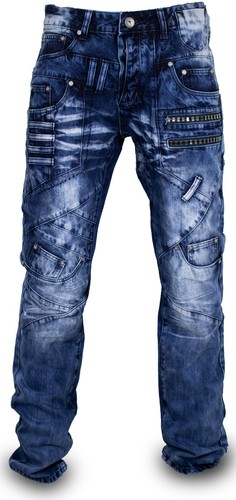 Pantalones vaqueros para hombre modelos elegantes pantalones vaqueros lavados en azul o negro - Imagen 25 de 38