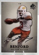 2012 Tim Benford SP Authentic On Card Autograph Rookie Card #97