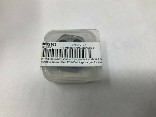 Interstate 03892163 3/8"-16NC 25/32" Flat 3/8" Hexagon Rethreading Dies Qty. 1 - Picture 4 of 5
