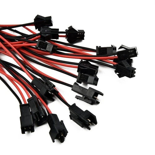 50-Pair 2-Pin For JST SM Plug Male+Female Connector 22AWG Electrical Cable Wires - Picture 14 of 18