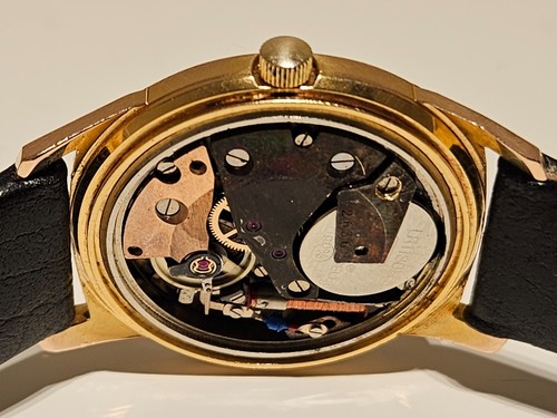 VINTAGE RARE GOLD PLATED MEN'S ELECTRO-MECHANICAL QUARTZ WATCH "LIP" ELECTRONIC - Picture 11 of 11