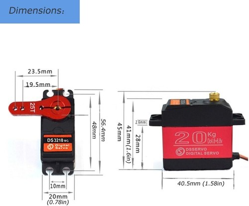 Advanced 20KG Digital Servo with CNC Aluminum Shell & 270° Precision Movement - Picture 6 of 10