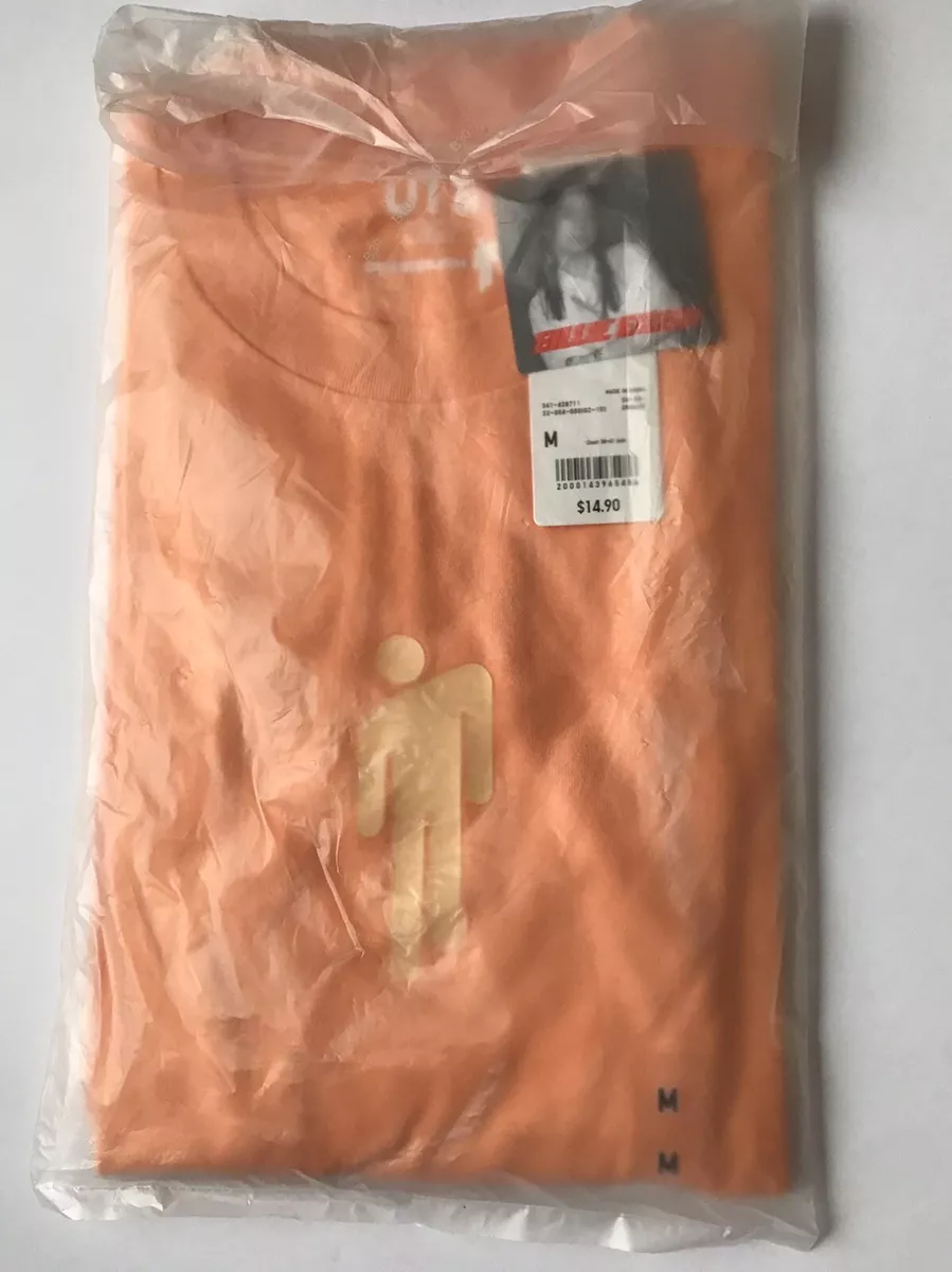 Billie Eilish Takashi Murakami Uniqlo Orange Shirt Size M New