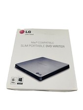 LG 8X External DVD-RW - Silver SLIM PORTABLE DVD WRITER NEW OPEN BOX 