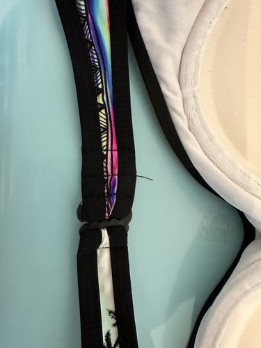 OP Womens Sunset Bikini Top XL 15/17 Padded Halter - Picture 5 of 8