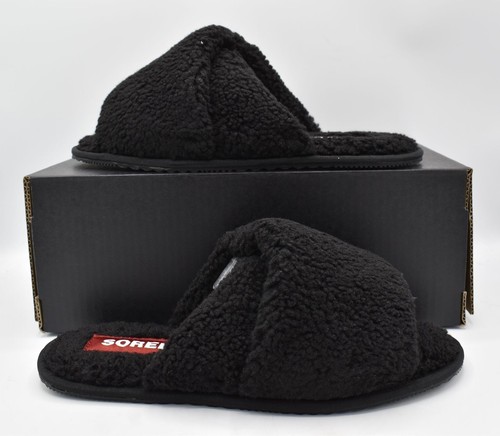 Sorel Womens Size 11 Go Mail Run Black Sea Salt Slip On Slippers Shoes - Picture 8 of 11